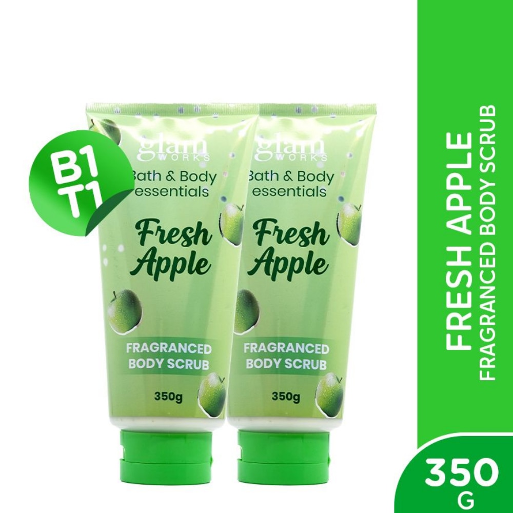 GLAMWORKSÂ Bath & Body Essentials Fresh Apple Scented Cream Body Scrub 350g