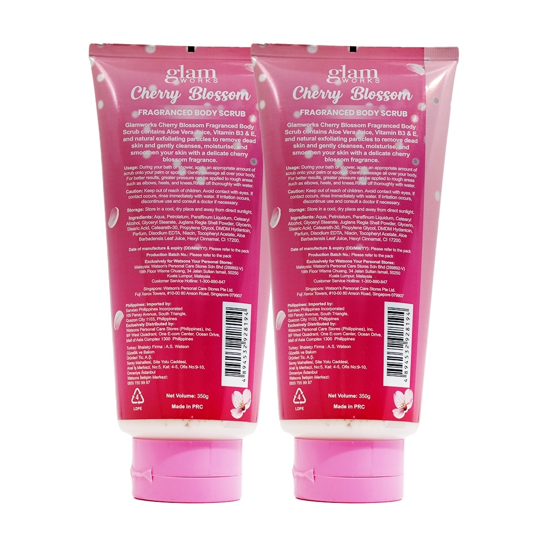 Bath & Body Essentials Cherry Blossom Scented Cream Body Scrub 400g