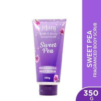 GLAMWORKS - GLAMWORKSÂ&nbsp;Bath & Body Essentials Sweet Pea Scented Cream Body Scrub 350g