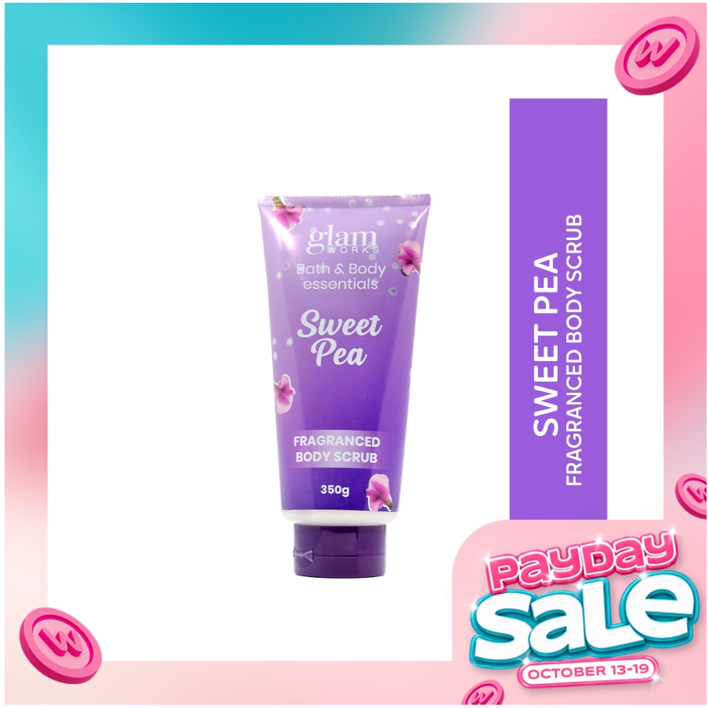 GLAMWORKSÂ Bath & Body Essentials Sweet Pea Scented Cream Body Scrub 350g image