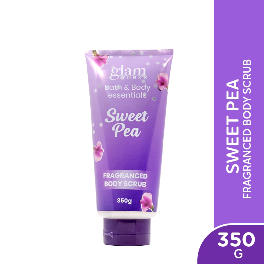 GLAMWORKSÂ Bath & Body Essentials Sweet Pea Scented Cream Body Scrub 350g