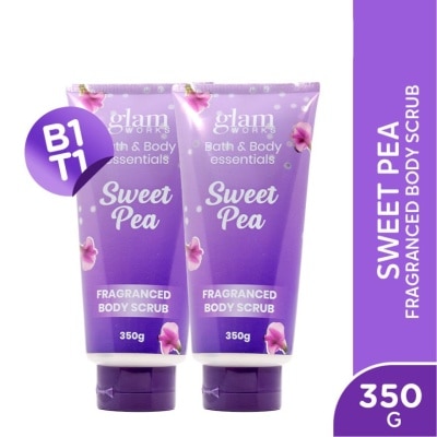 GLAMWORKS Bath & Body Essentials Sweet Pea Scented Cream Body Scrub 400g