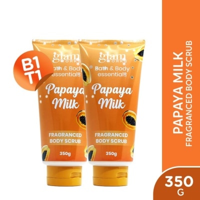 GLAMWORKS Bath & Body Essentials Papaya Milk Scented Cream Body Scrub 400g