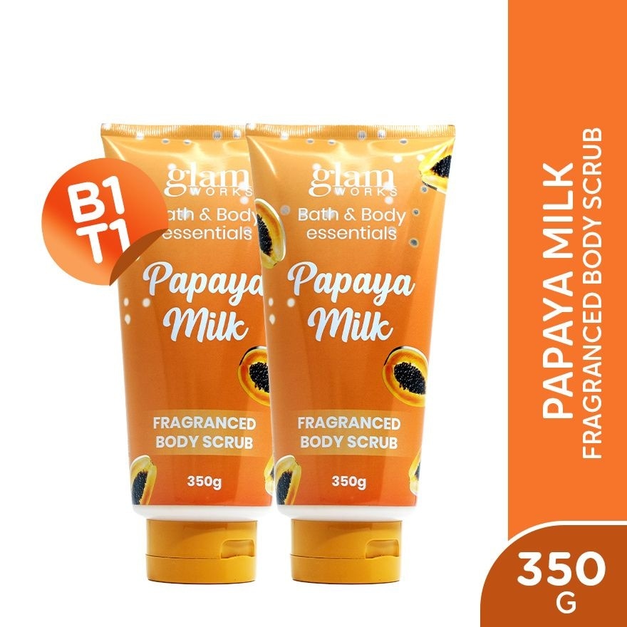 Bath & Body Essentials Papaya Milk Scented Cream Body Scrub 350g
