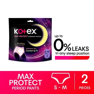 KOTEX Overnight Panties Small to Medium 2 Panties