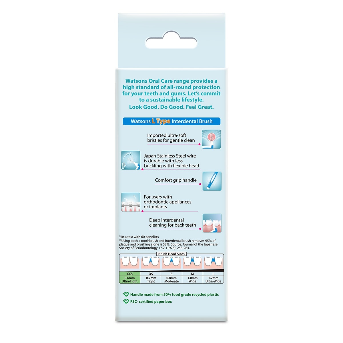 L Type Interdental Brush 0.6mm 6s