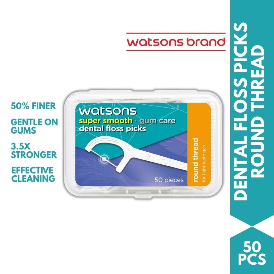 Mint Round Thread Dental Floss Picks 50s x 1 Box