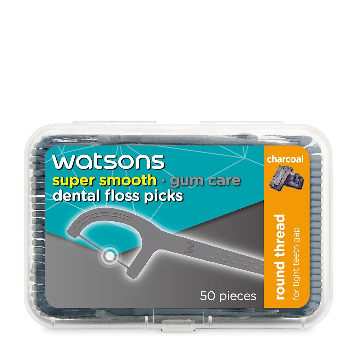 Charcoal Round Thread Dental Floss 50pcs per box