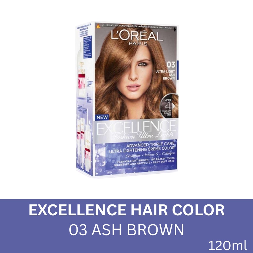 Excellence Fashion Ultra Lights Hair Color - Ash Brown 03