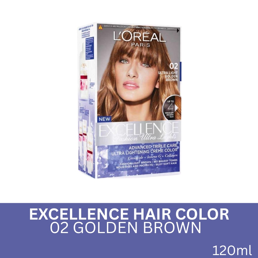 Excellence Fashion Ultra Lights Hair Color - Golden Brown 02