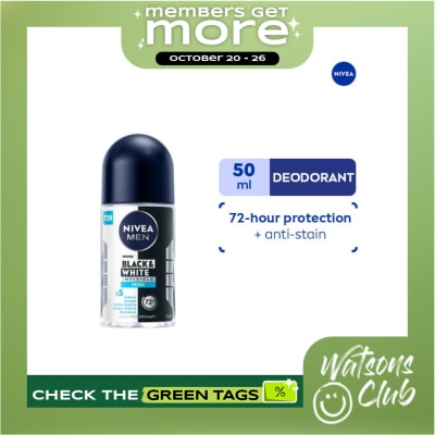 NIVEA Men Deodorant Black & White Fresh Anti Perspirant Roll on 50ml image