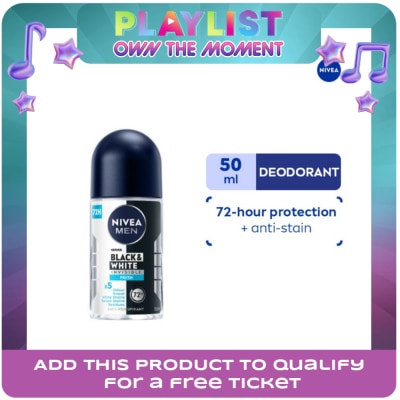 NIVEA - Men Deodorant Black & White Fresh Anti-Perspirant Roll-on 50ml