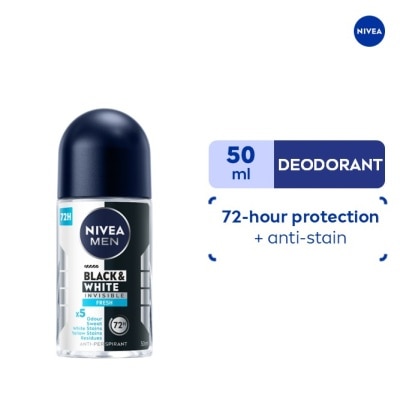 NIVEA Men Deodorant Black & White Fresh Anti-Perspirant Roll-on 50ml