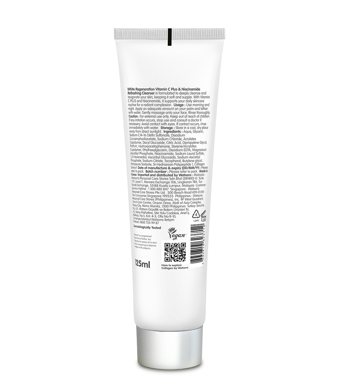 Collagen White Regeneration Refreshing Clenaser 125ml