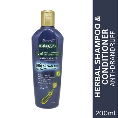 MORINGA Moringa-O2 Herbal Anti-Dandruff Shampoo & Conditioner with Argan Oil (2-in-1) 200ml
