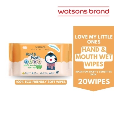 WATSONS Hand and Mouth Baby Soft Wipes 20s