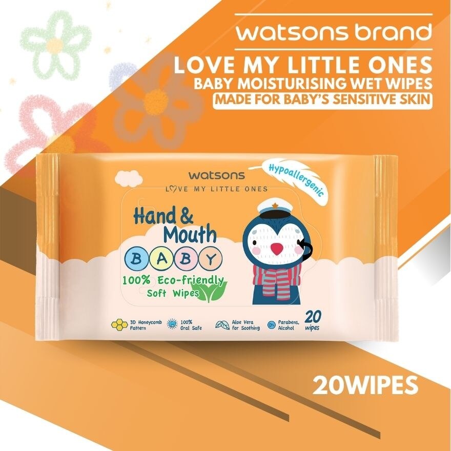 Hand and Mouth Baby Soft Wipes 20s