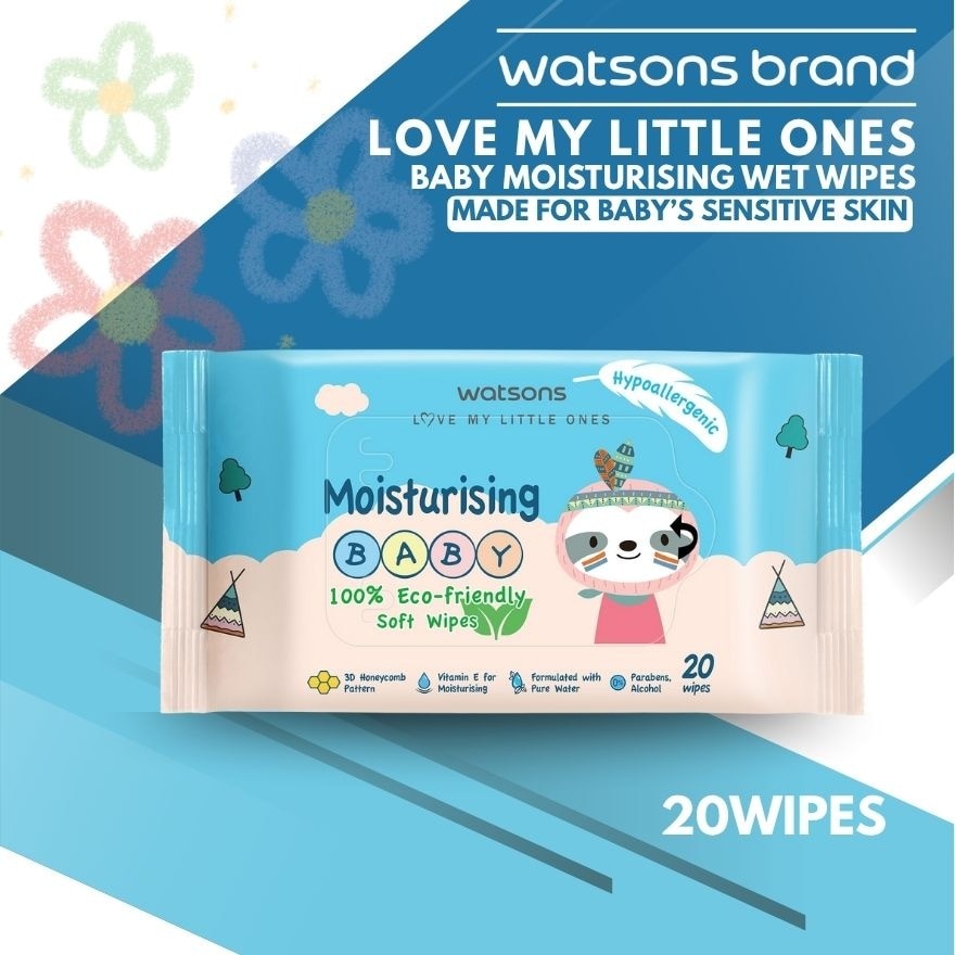 Moisturising Baby Lotion Soft Wipes 20s
