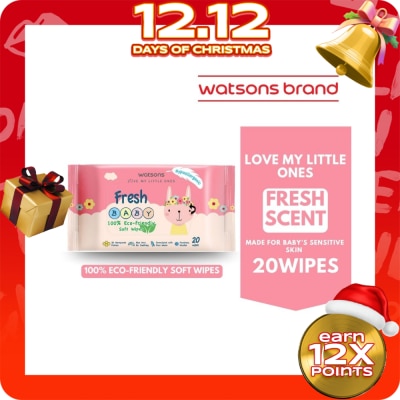 WATSONS Fresh Baby Soft Wipes 20 Sheets