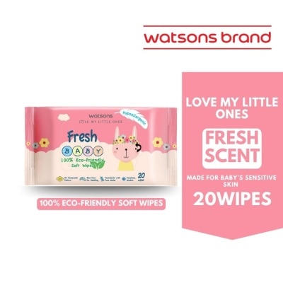 WATSONS Fresh Baby Soft Wipes 20 Sheets