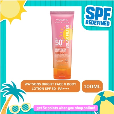 WATSONS - WATSONS Very High Protection Sunscreen White Face & Body Lotion SPF 50+ PA+++ 100ml