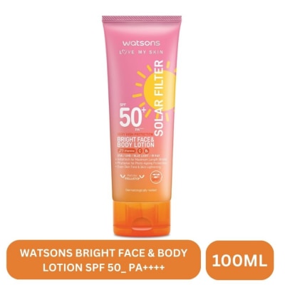 WATSONS - WATSONS Very High Protection Sunscreen White Face & Body Lotion SPF 50+ PA+++ 100ml