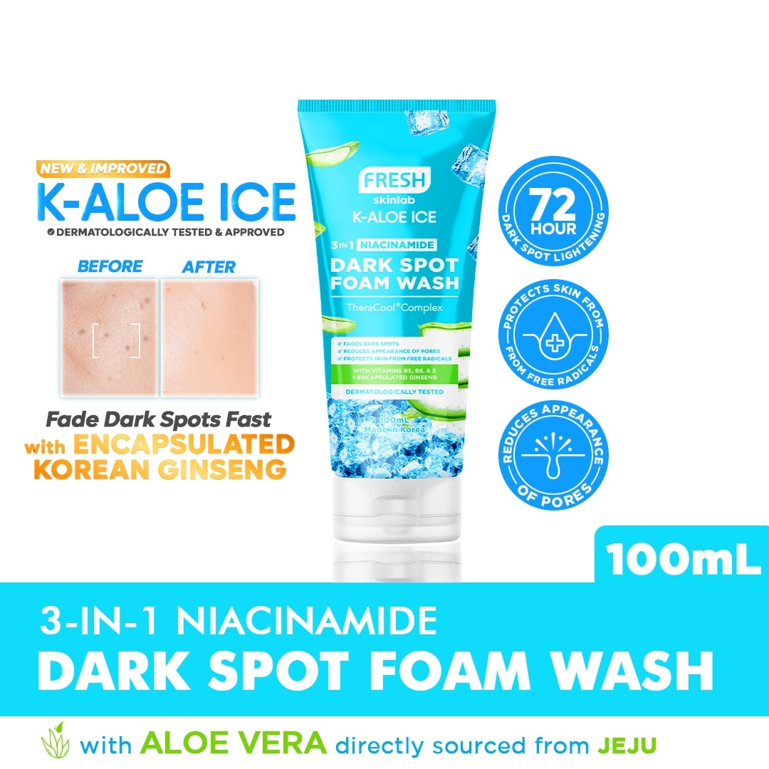 FRESH Skinlab K-Aloe Ice 3 in 1 Niacinamide Dark Spot Foam Wash 100ml