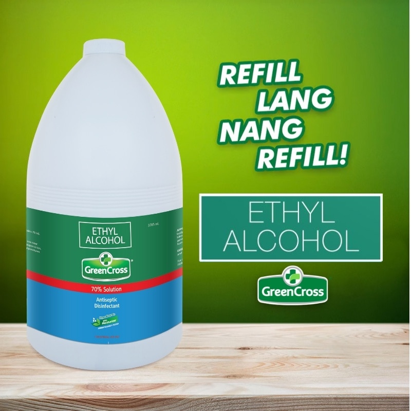 GREEN CROSS Alcohol 70Percent With Moist 3785ml