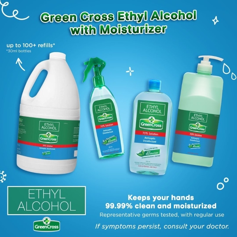GREEN CROSS Alcohol 70Percent With Moist 3785ml