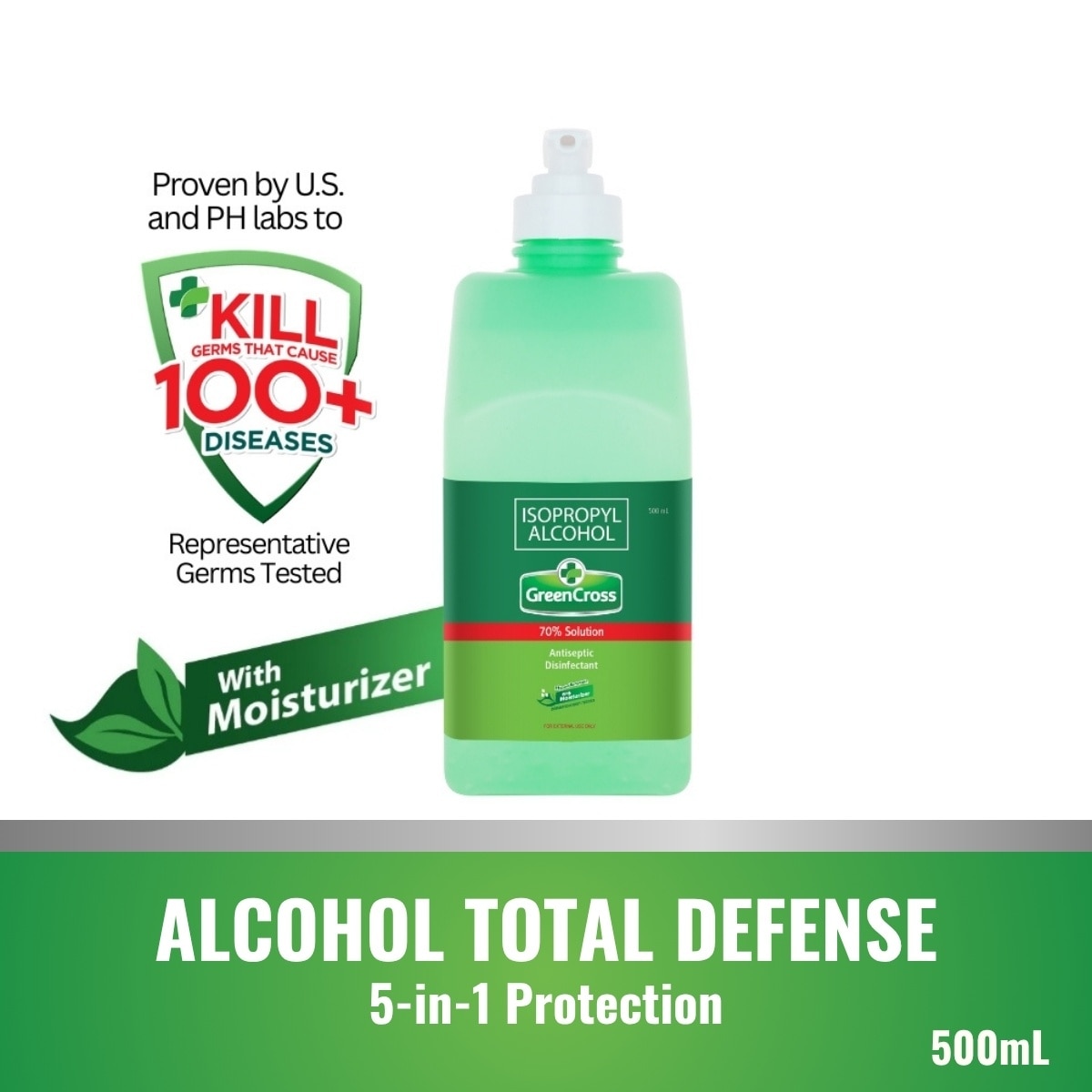 Green Cross Alcohol 70 W Moist 500Ml Pd