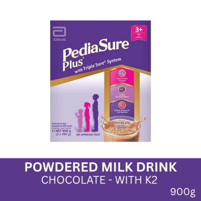 PEDIASURE Plus With Triple Sure System Choco 900G With K2