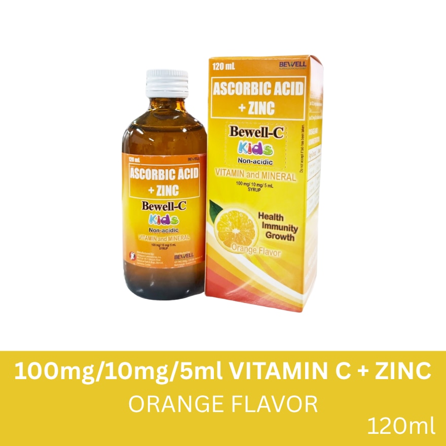 Bewell C Kids Vitamin C + Zinc Syrup 120ml