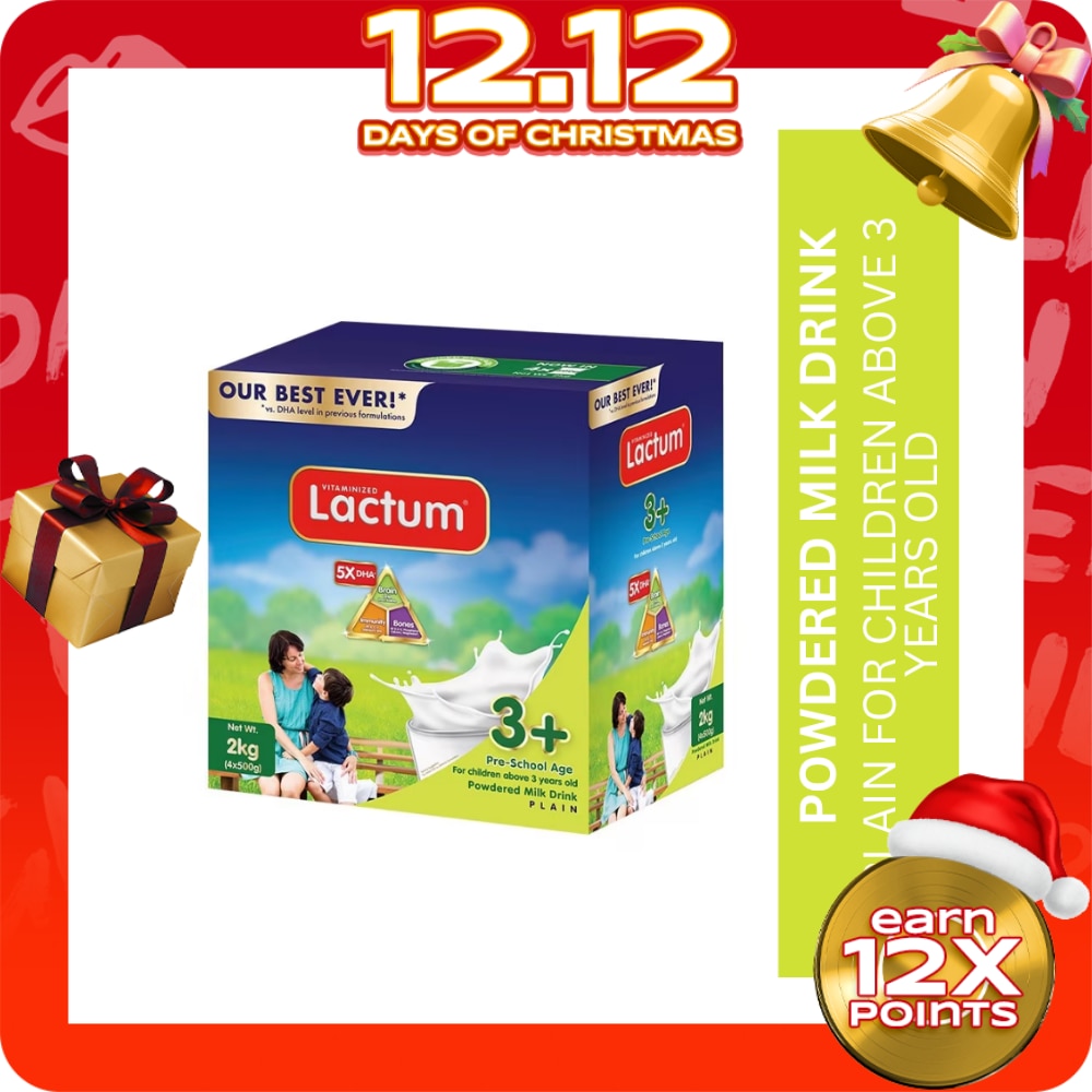 LACTUM Plain Milk Supplement Powder for 3+ Years Old 2kg