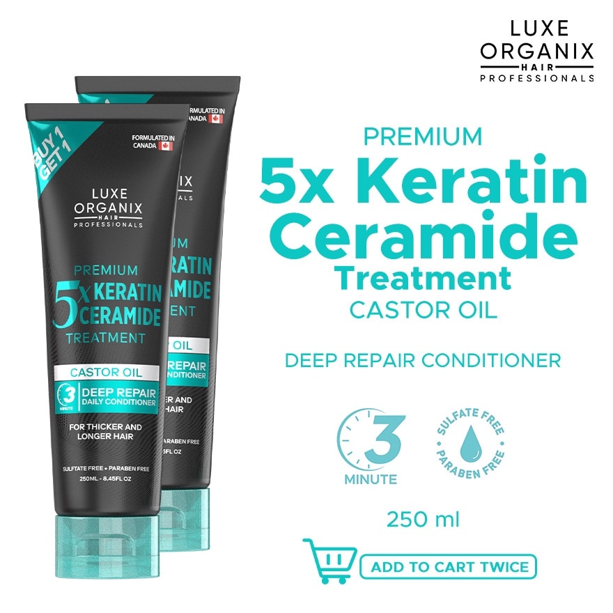 Luxe Organix Premium Keratin Castor Oil Treatment 250ml