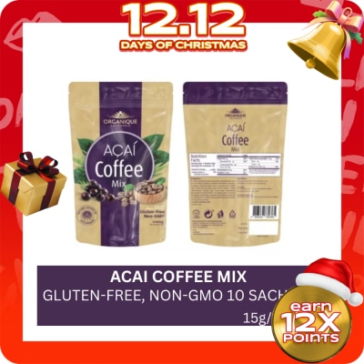 ORGANIQUE Acai Coffee Mix Powder X 10 15g Sachets