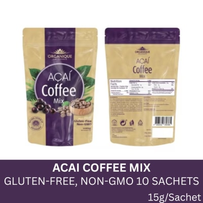 ORGANIQUE Acai Coffee Mix Powder X 10 15g Sachets