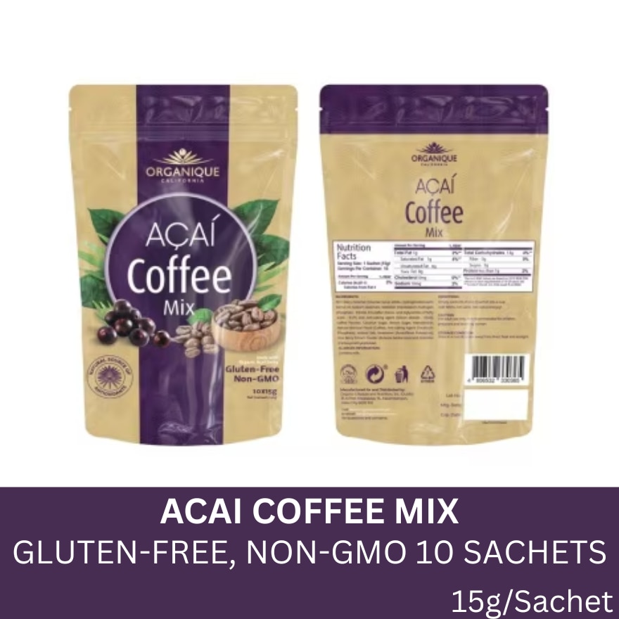 Acai Coffee Mix Powder X 10 15g Sachets