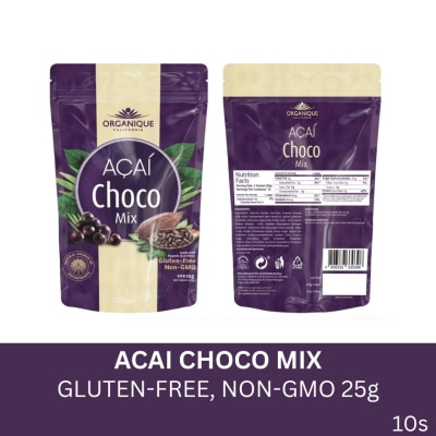 ORGANIQUE Acai Choco Mix Powder X 10 25g Sachets