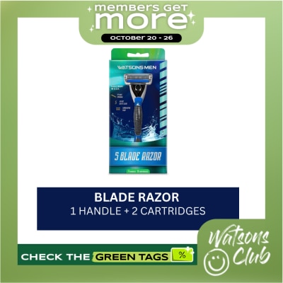 WATSONS Men 5 Blade Razor1 Handle 2 Cartridges image