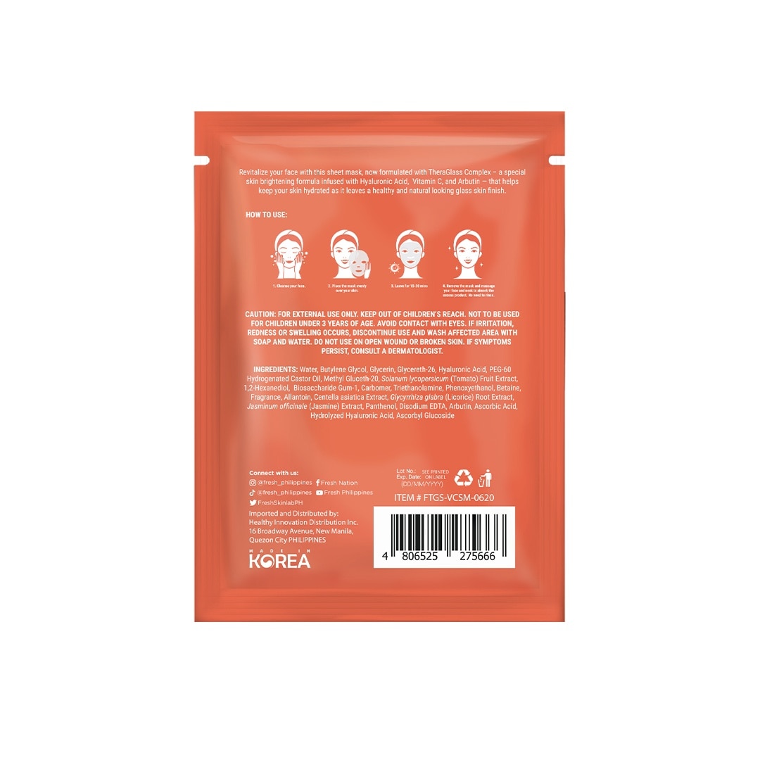 Tomato Glass Skin Tomato Serum Sheet Mask 22ml