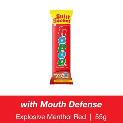 HAPEE - Hapee Tooth Paste Explosive Menthol Red Sulit Sachet 55g