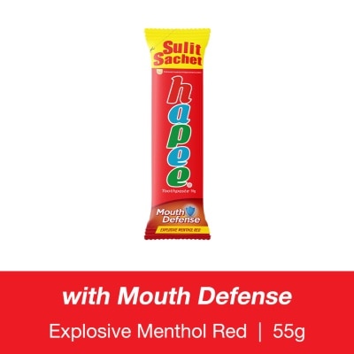 HAPEE Hapee Tooth Paste Explosive Menthol Red Sulit Sachet 55g