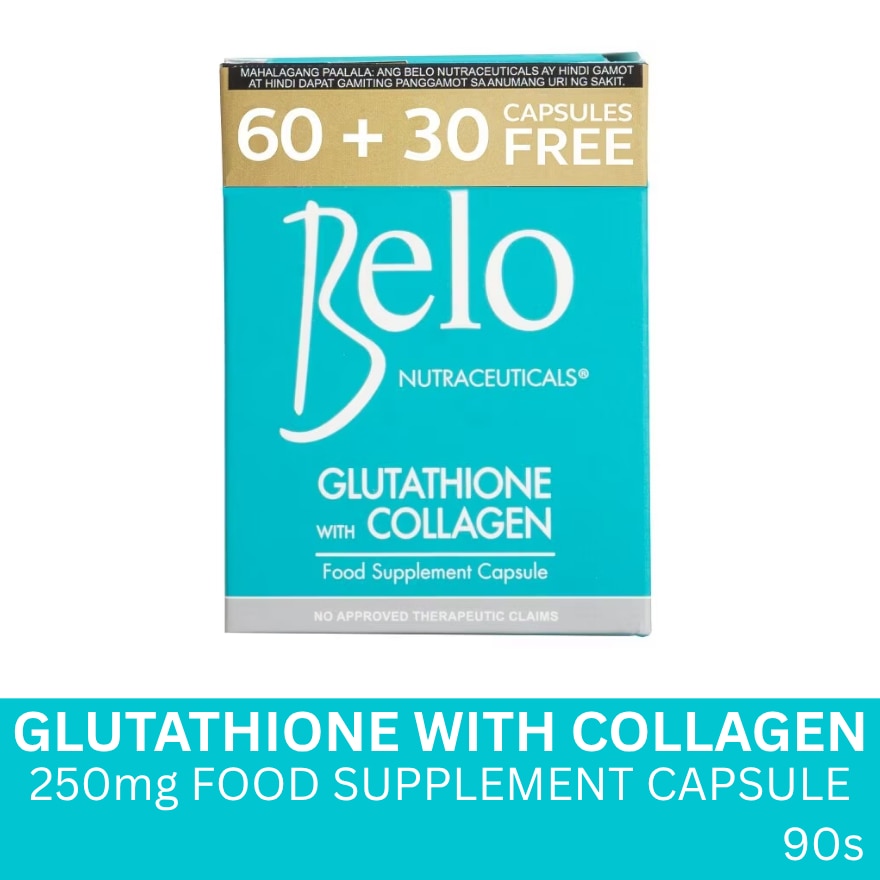 Glutathione with Collagen 250mg 60 Capsules With Free 30 Capsules