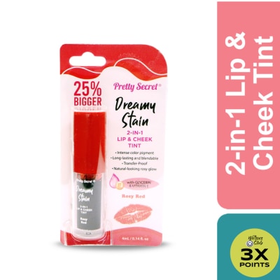 PRETTY SECRET Rosy Red Lip & Cheek Tint 2.7ml