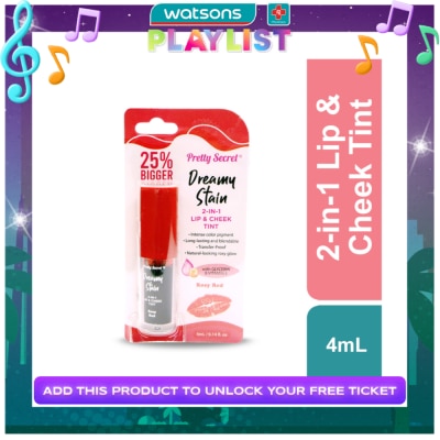 PRETTY SECRET Rosy Red Lip & Cheek Tint 2.7ml