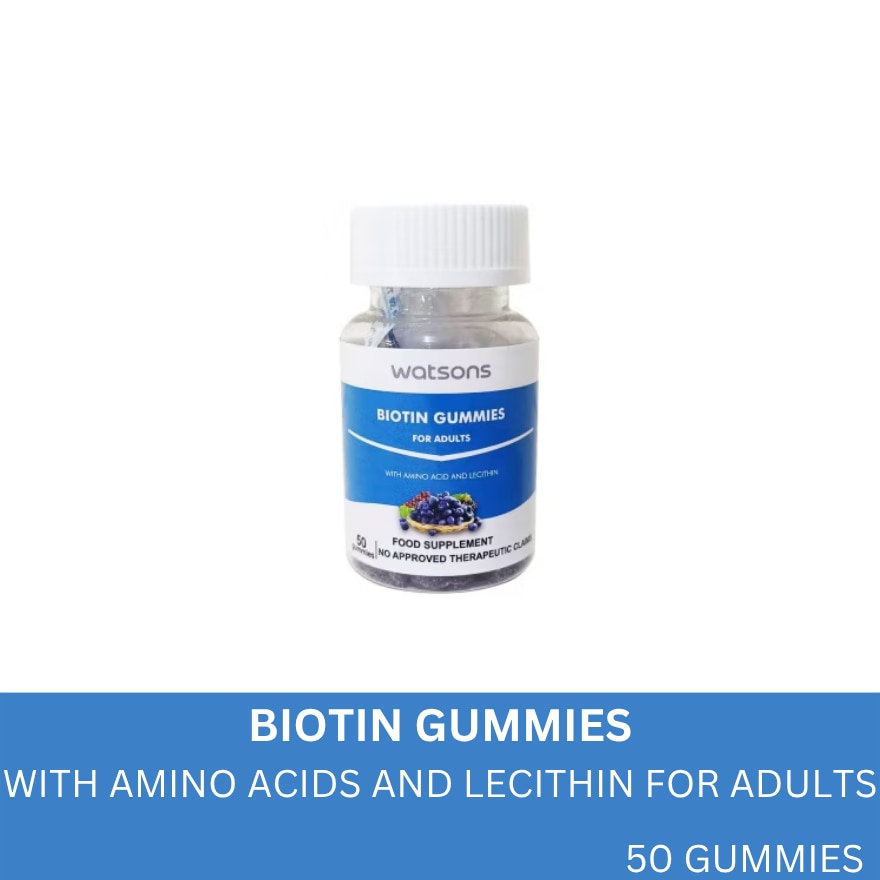 WATSONS GENERICS Biotin Gummies with Amino Acid and Lecithin for Adults (Expiry: January 3, 2026)