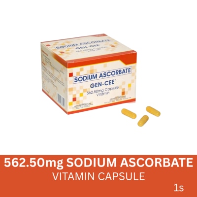 GEN CEE GEN CEE Sodium Ascorbate Gen-Cee 562.50mg Capsule Vitamin Sold Per Piece