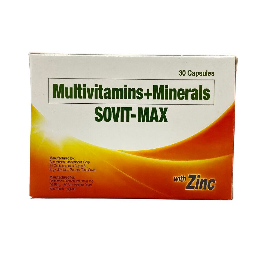 SOVIT, SOVIT Sovit-Max Multivatimins + Minerals Sold Per Piece ...