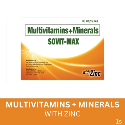 SOVIT SOVIT Sovit-Max Multivatimins + Minerals Sold Per Piece
