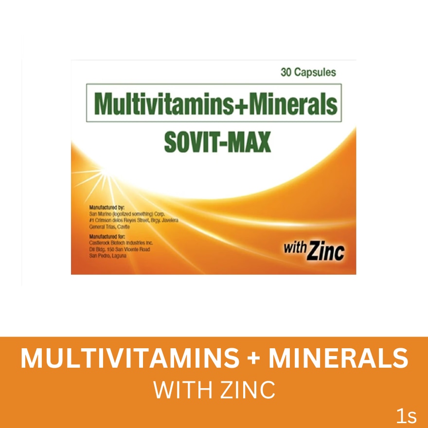 SOVIT Sovit-Max Multivatimins + Minerals Sold Per Piece